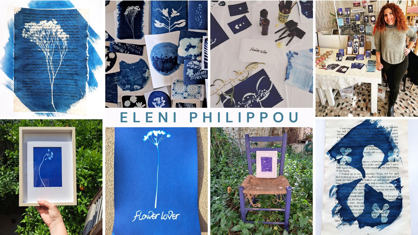 Eleni Philippou, emerging cyanotype artist. Nicosia, CYPRUS.
